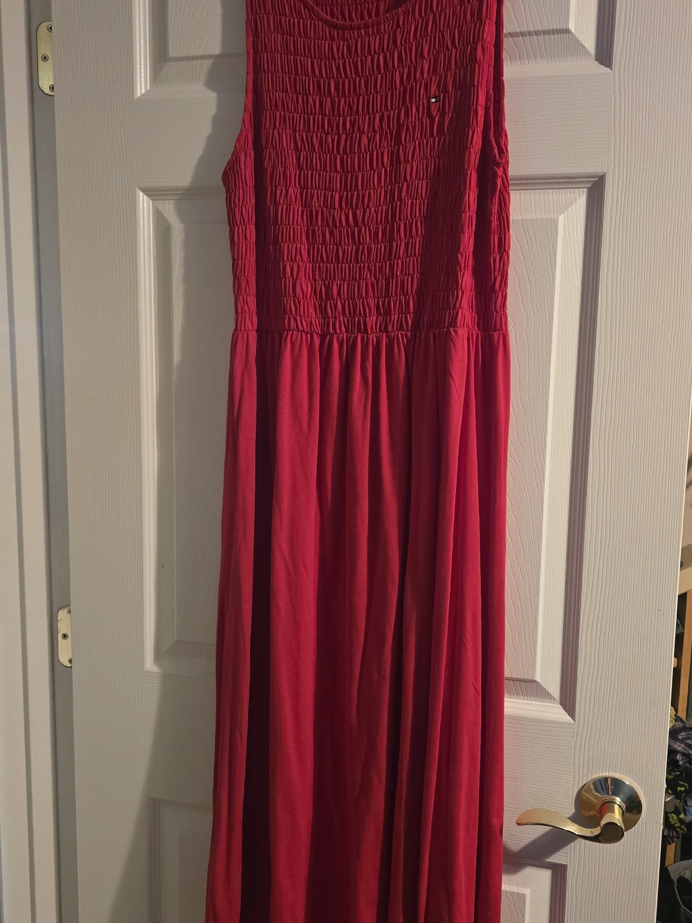 Tommy Hilfiger Sleeveless Red Maxi Dress
